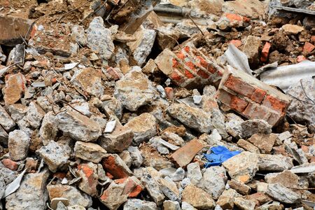 scrap remaining after the demolition of the building