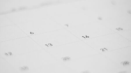 date of february 14 on the calendar. - Valentine's Day concept.の写真素材