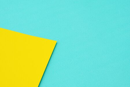 detail of a blue and yellow color paper texture. - background.の写真素材