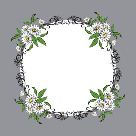 Frame for greeting cards and invitationsのイラスト素材