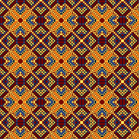 Seamless aztec pattern for printing on paper or fabric. Mexican motifs. Vectorのイラスト素材
