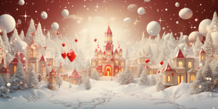 Merry christmas and happy new year festive backgroundの素材