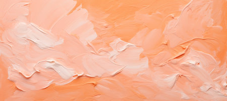 Abstract impressionistic background with vibrant pink and peach colored paint strokesの素材