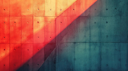 A Concrete Wall With A Diagonal Shadow On Itの素材