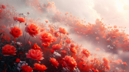 digital nature art, stunning mix of digital and natural elements form a capturing digital nature background for a modern aestheticの素材