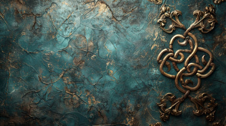 vintage celtic design, vintage-style background featuring elegant celtic motifs on a weathered backdrop with intricate detailsの素材