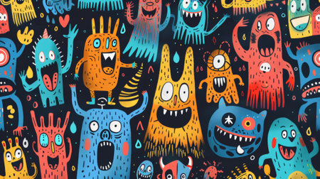 celebration illustrations, animated doodle figures moving joyfully in a festive pattern, perfect for spreading cheer at a celebrationの素材