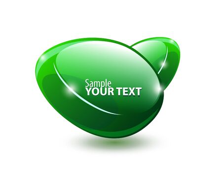 Abstract Shiny Glass Banner Greenのイラスト素材