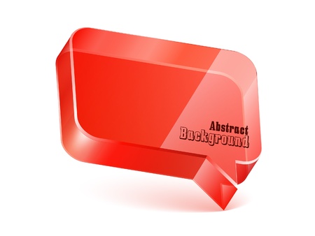 Speech Bubble Glass Shiny Redのイラスト素材