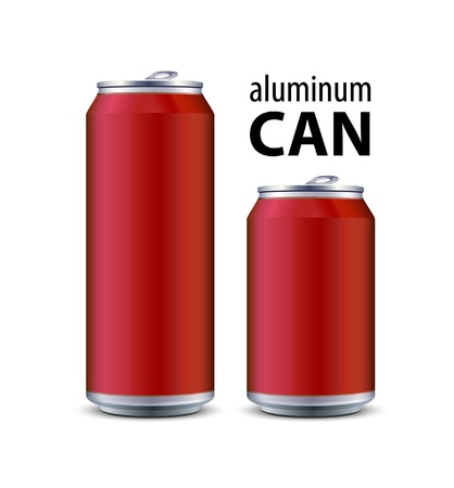 Two Red Aluminum Canのイラスト素材