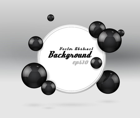 Black Balloons Vector Abstract Background のイラスト素材