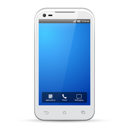 White Smartphone Template Display Screen Resolution 480x800  のイラスト素材