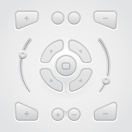 Light UI Controls Web Design Software Elements  のイラスト素材