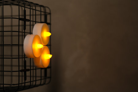 electric wax candlesの写真素材