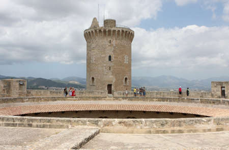 Castle de Bellver  Fragment  Majorca のeditorial素材