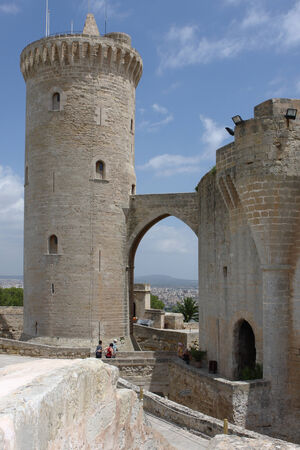 Castle de Bellver  Fragment  Majorca のeditorial素材