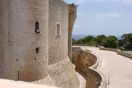 Castle de Bellver  Fragment  Majorca のeditorial素材