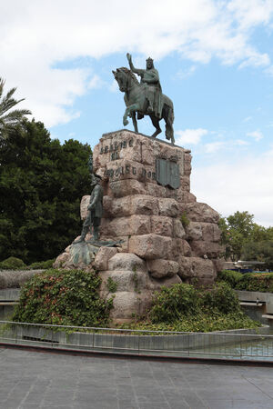 Plaza de Espana in Palma de Mallorca is one of the most beautiful and famous squares in Spain. It is located in the city center.のeditorial素材