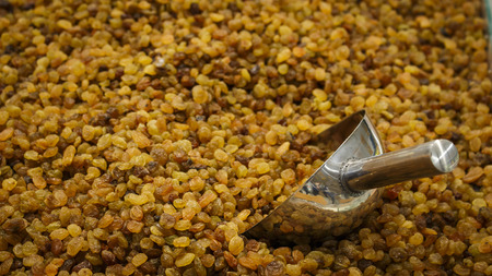 A bunch of raisins in a supermarketの写真素材