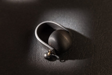 Jet ring isolated on blackの写真素材