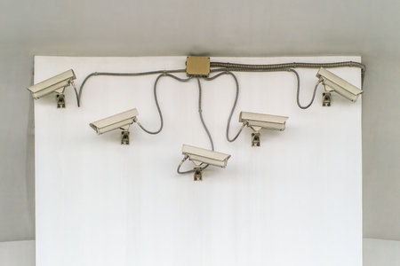 Security cameras and electrical wiring