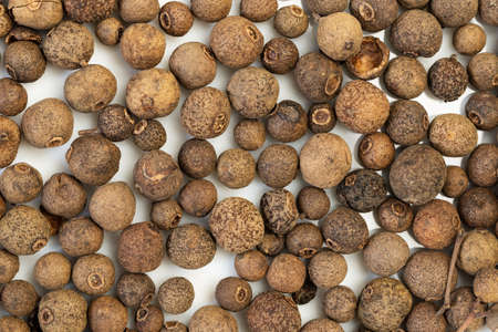 Dried all spice peas over the entire surface photo top view
