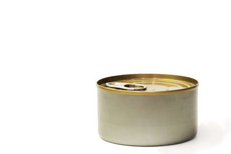 Tin can with a lock for seafood and fish