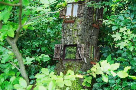Windows open in the tree of fairy creatures.