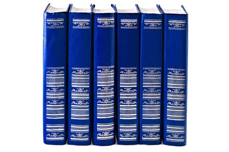 Stack of books isolated on white backgroundの写真素材