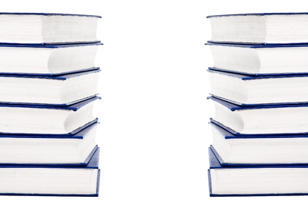 Stack of books isolated on white backgroundの写真素材