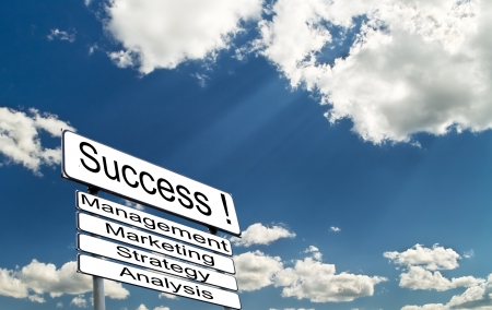 Concept sheme of successful business strategyの写真素材
