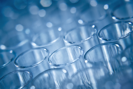 Macro shot of plastic plate for immunosorbent assay, molecular  diagnosticsの写真素材