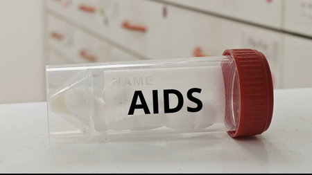 AIDS treatment tablets used to manage advanced hiv infection and support immune system in a plastic box