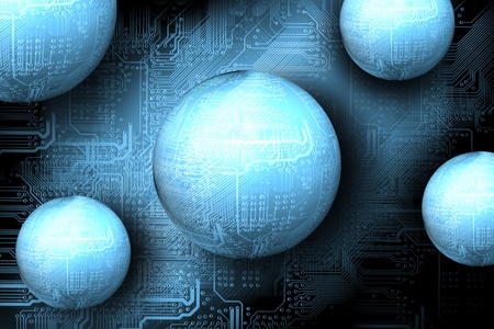 Microchip background - abstract technology conceptの写真素材