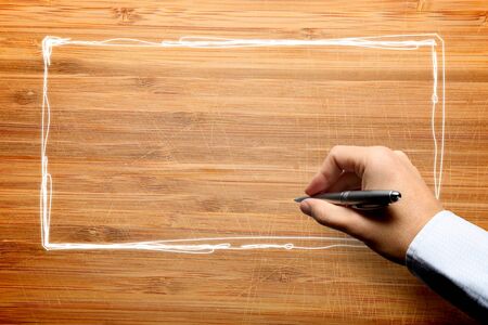 hand drawing frameの写真素材