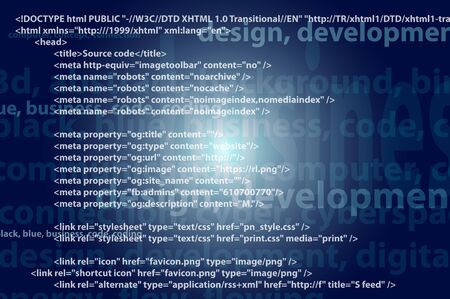 Source code technology background, editable vectorの写真素材