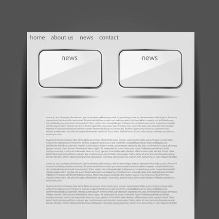 Stylish website template for blog pageの写真素材