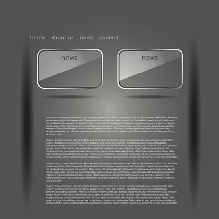 Stylish website template for blog pageの写真素材