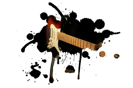 Electric guitar splashの写真素材