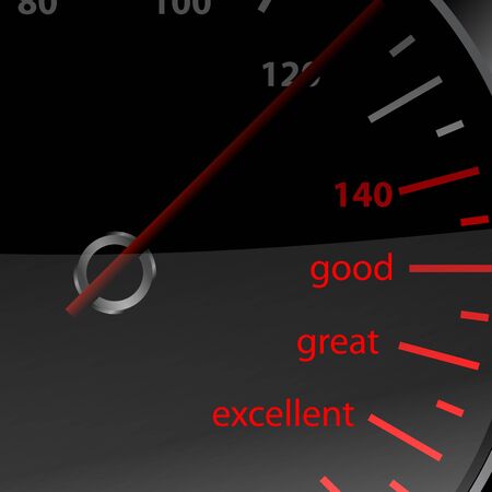 Speedometer with good great and excellent wordsのイラスト素材