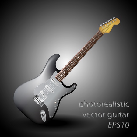 Photorealistic vector electric guitarのイラスト素材