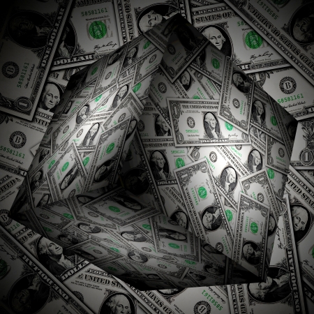 One dollar bank note background - investment conceptの写真素材