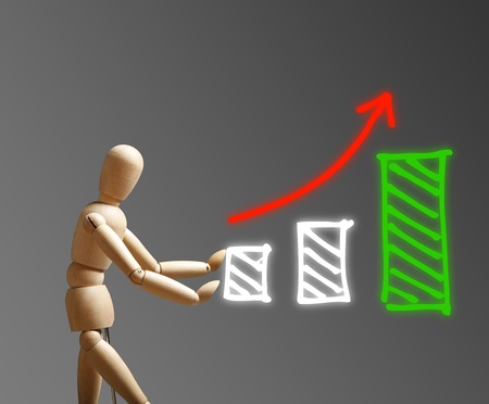 Growth Strategy Concept with Graphの写真素材