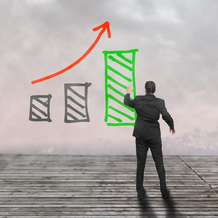 Growth Strategy Concept with Graphの写真素材
