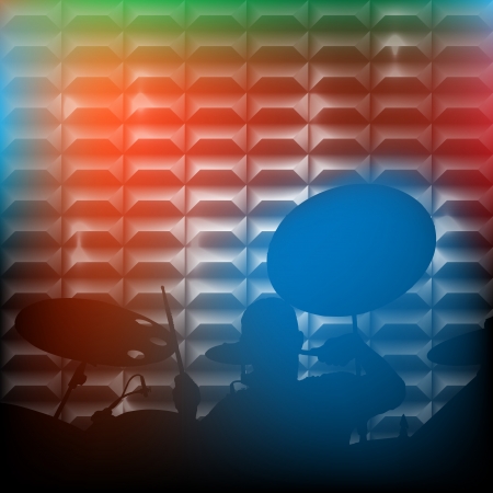 Colorful drummer background vectorのイラスト素材