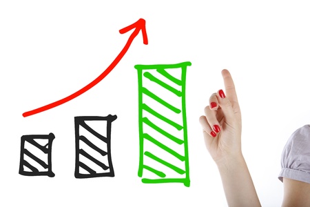 Growth Strategy Concept with Graphの写真素材