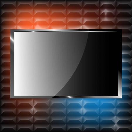 Plasma TV on the wall with patternのイラスト素材