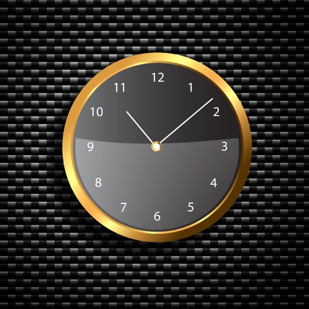 Modern Clock on the textured wall inside the roomの写真素材