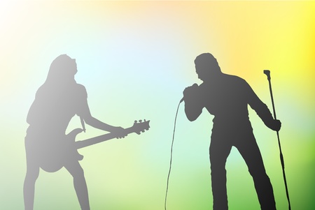 Vector music background concept in colorのイラスト素材