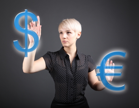 Commodity trading - currency trading dollar euro conceptの写真素材